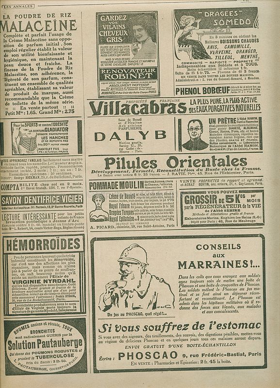Publicité du journal les Annales du 11 juin 1916