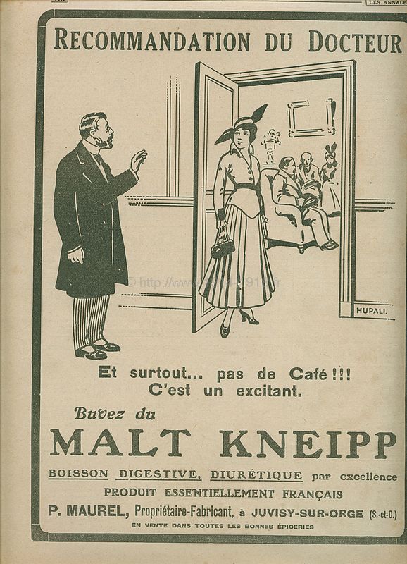 Publicité 4ème de couverture du journal les Annales du 11 juin 1916