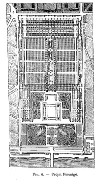 Concours Exposition universelle 1889 : projet Formigé plan de masse